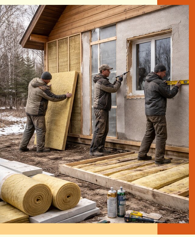 Утепление дачного дома в Арзамасе от 5159 руб/м2 — недорого | ТепломастерРзм