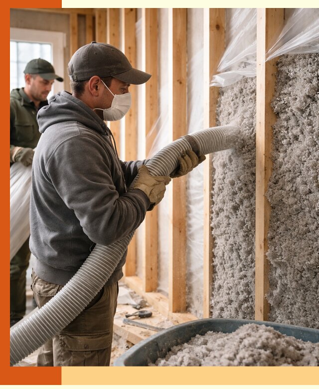 Утепление каркасного дома эковатой в Арзамасе — качественно и надолго