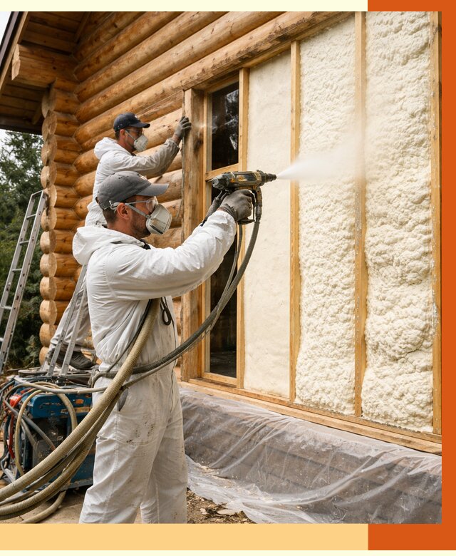 Утепление деревянного дома ППУ в Арзамасе от 4562 руб/м2 | ТепломастерРзм — под ключ