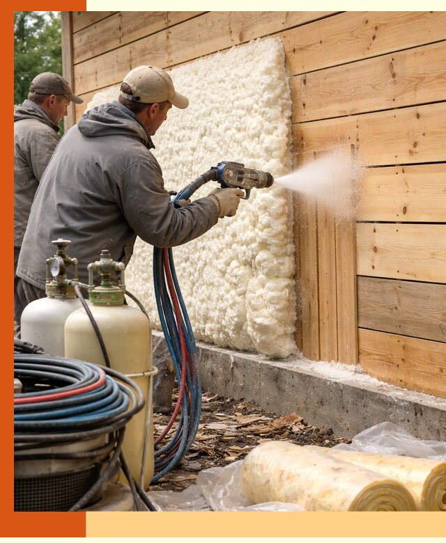Утепление деревянного дома пенополиуретаном в Арзамасе
