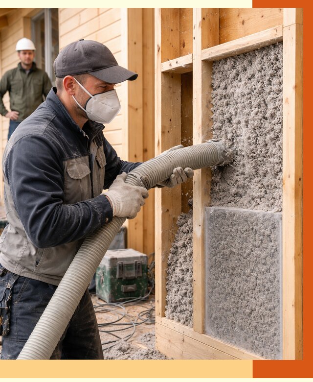 Утепление дома из бруса эковатой в Арзамасе от 2009 руб/м2 | ТепломастерРзм