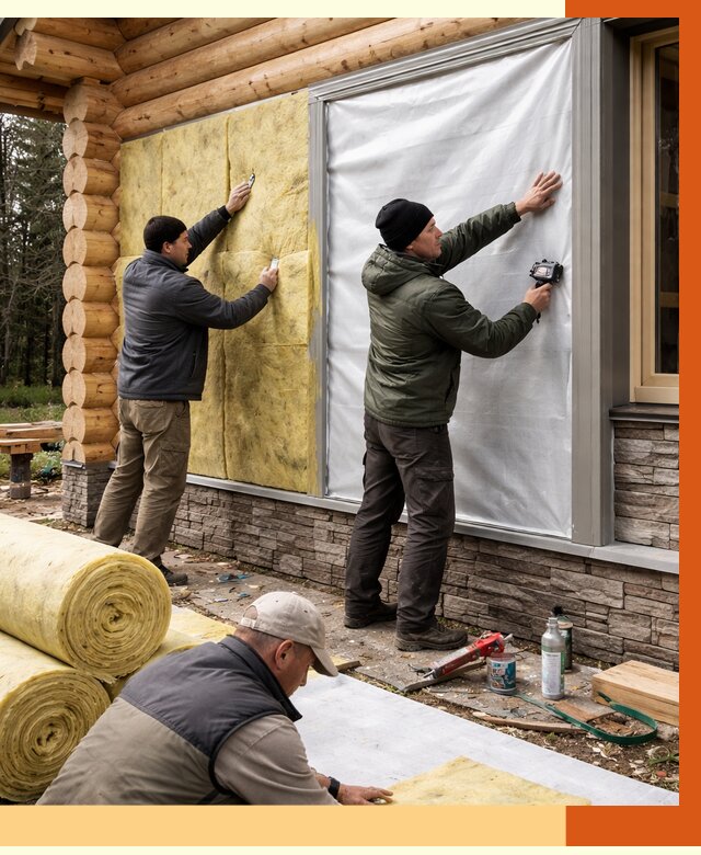 Утепление бревенчатого дома в Арзамасе от 8309 руб/м2 — заказать под ключ | ТепломастерРзм