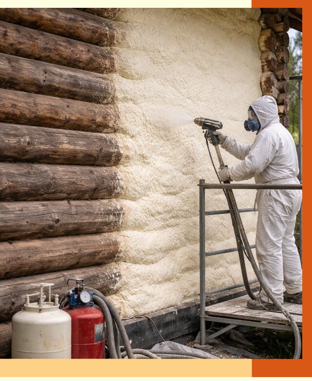 Утепление бревенчатого дома ППУ в Арзамасе под ключ от 6788 руб. | ТепломастерРзм