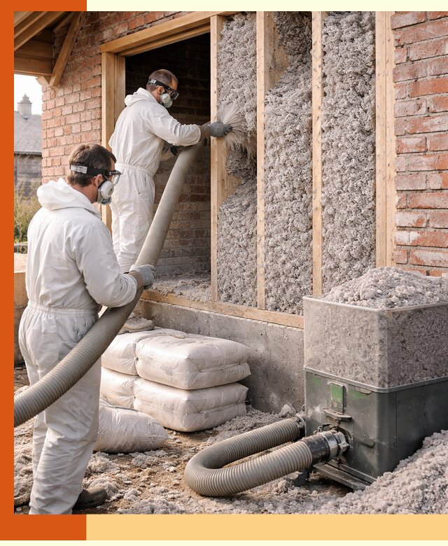 Утепление кирпичного дома эковатой в Арзамасе