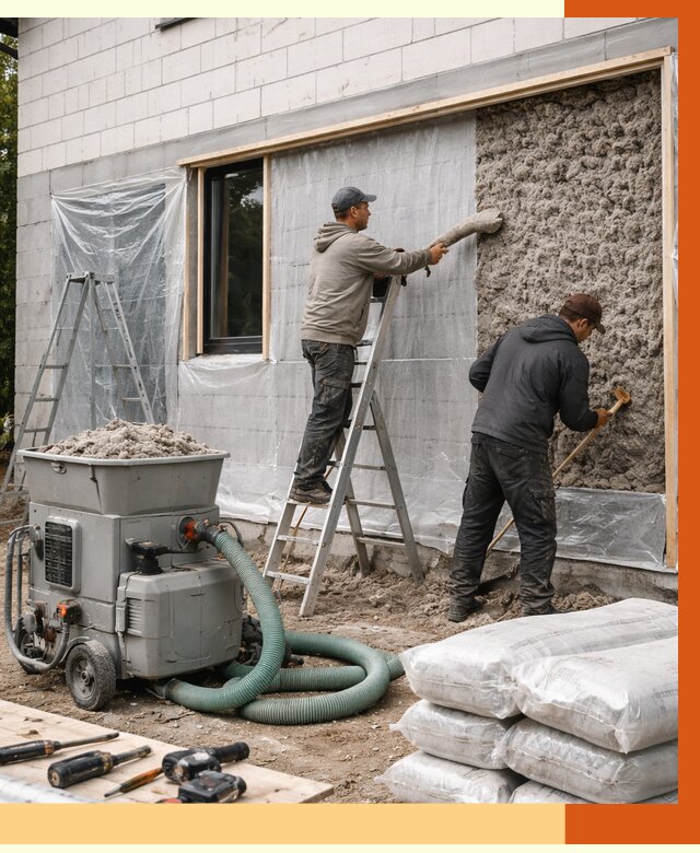 Утепление дома из газобетона эковатой в Арзамасе от 4887 руб./м2 | ТепломастерРзм