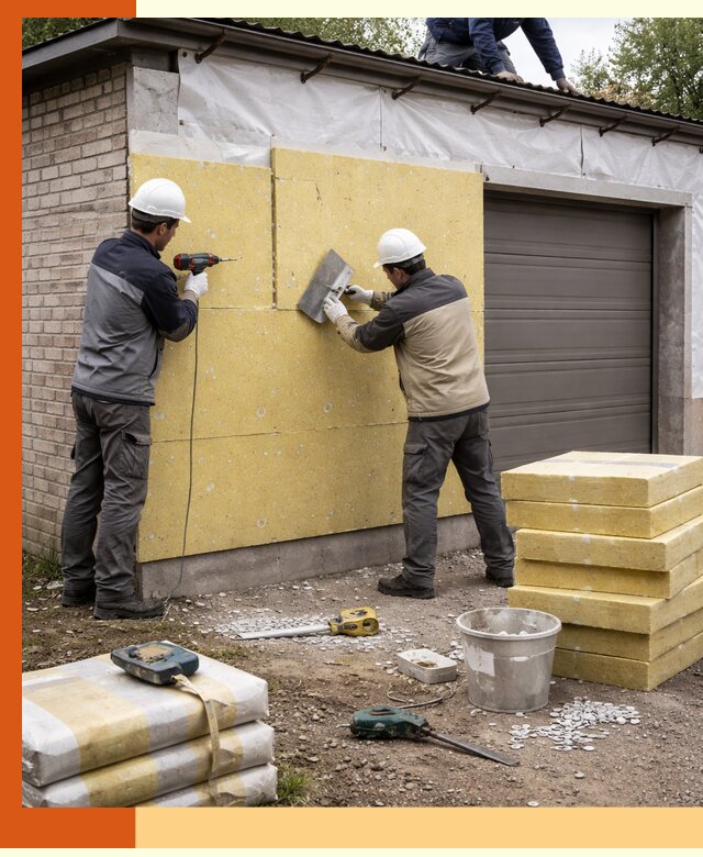 Утепление гаража снаружи в Арзамасе качественно и надёжно