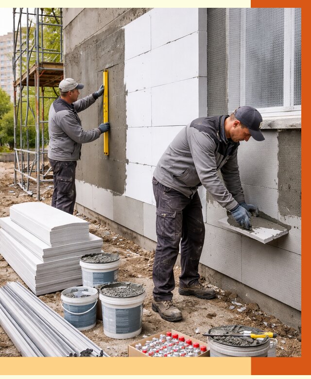 Утепление фасада и стен снаружи в Арзамасе от 4562 руб. | ТепломастерРзм