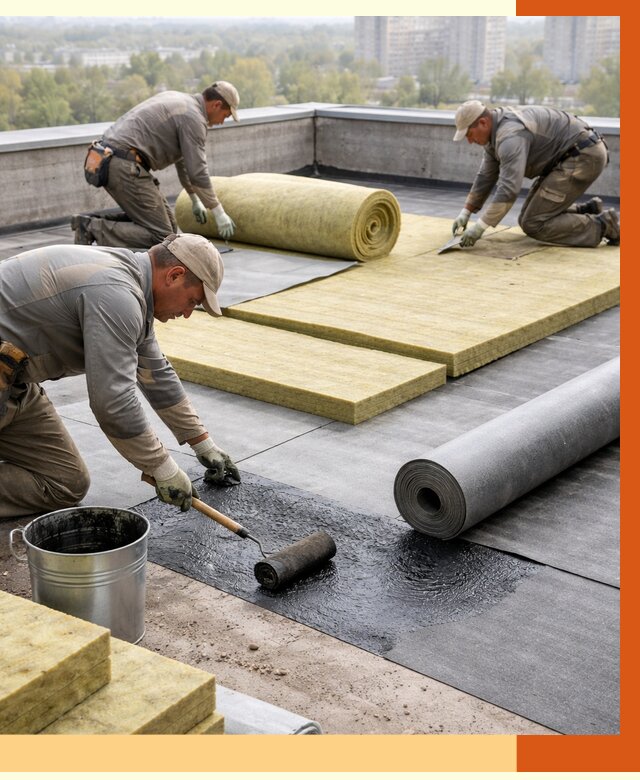 Утепление плоской крыши в Арзамасе от 7820 руб./м2 под ключ | ТепломастерРзм