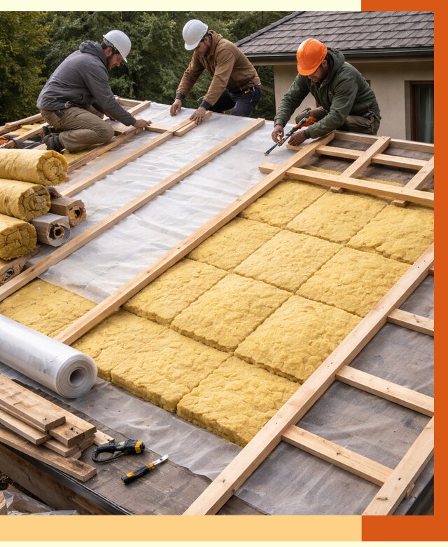 Утепление скатной крыши в Арзамасе от 1358 руб./м2 под ключ | ТепломастерРзм