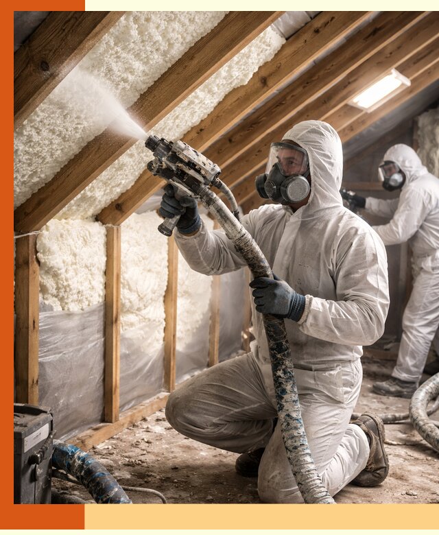 Утепление чердака пенополиуретаном (ППУ) в Арзамасе