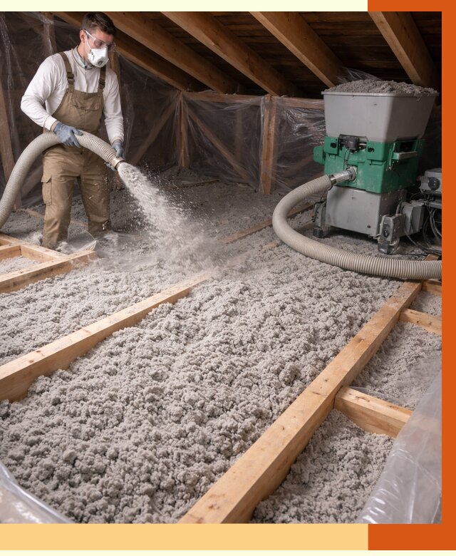 Утепление чердака эковатой в Арзамасе от 1575 руб/м2 — заказать у ТепломастерРзм