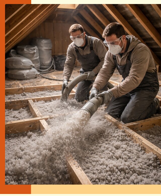 Утепление чердака эковатой в Арзамасе — быстро и надёжно