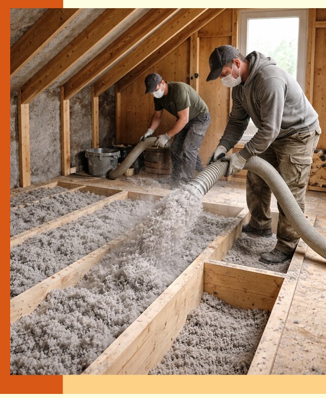 Утепление мансарды эковатой в Арзамасе с гарантией качества