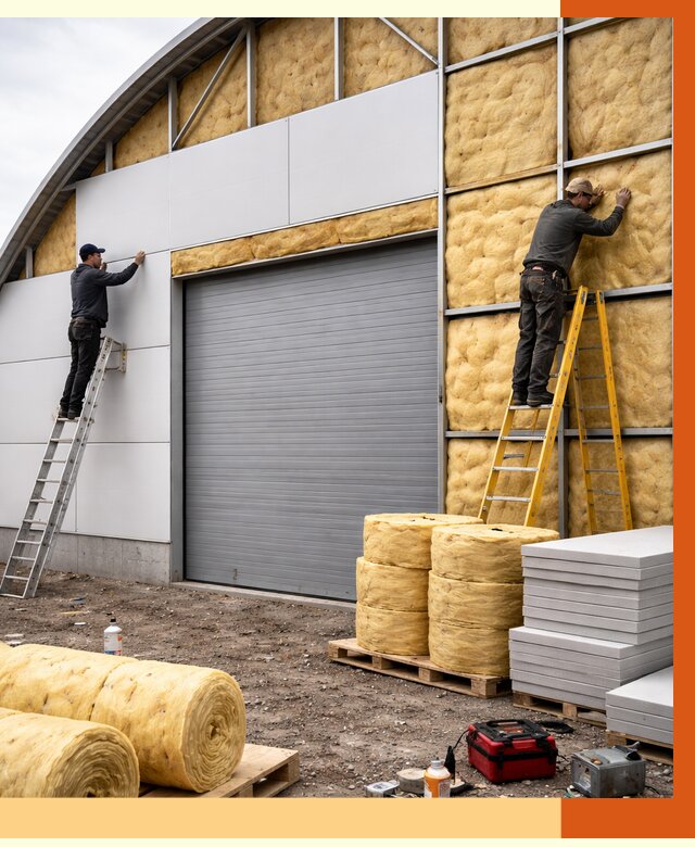 Утепление ангара пенополиуретаном в Арзамасе от 7820 руб./м² — комплекс от ТепломастерРзм