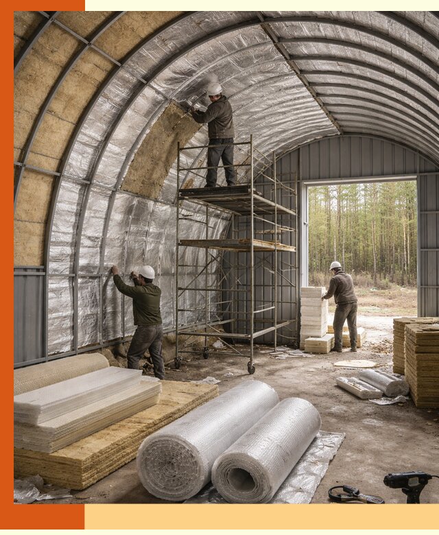 Утепление арочного ангара под ключ в Арзамасе