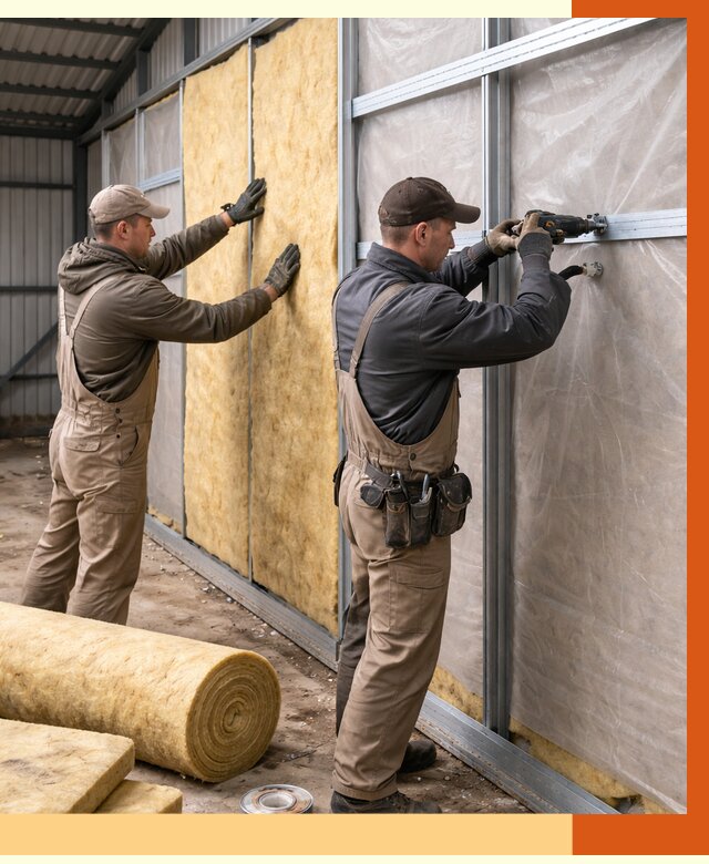 Утепление металлического ангара в Арзамасе от 5159 руб/м2 — услуги под ключ | ТепломастерРзм