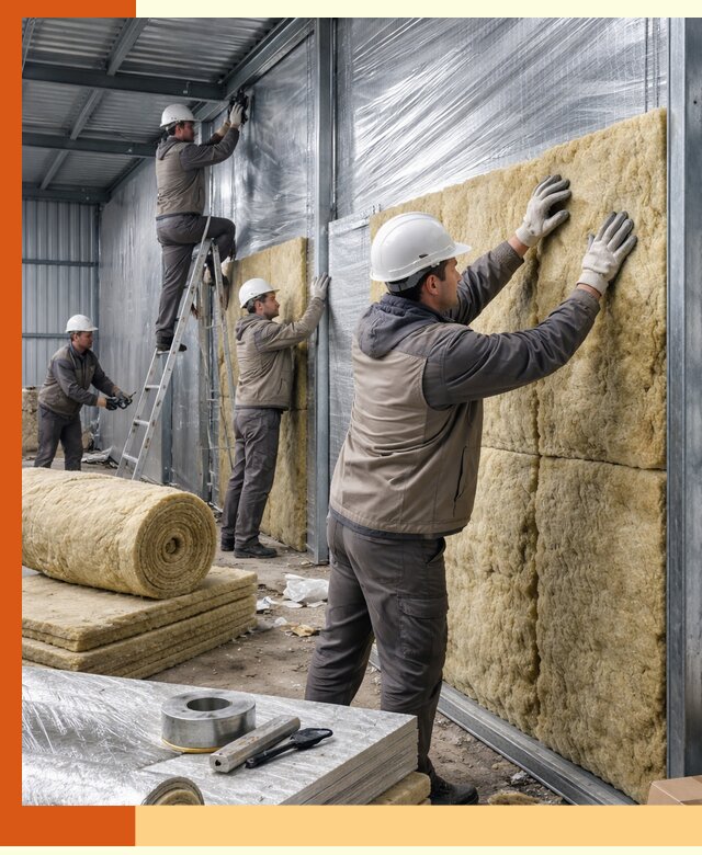 Утепление металлического склада в Арзамасе: теплоизоляция и герметизация