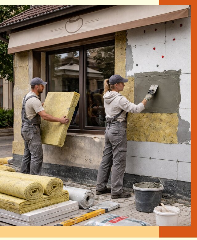 Утепление кафе в Арзамасе от 4562 руб/м2 — комплексно под ключ | ТепломастерРзм