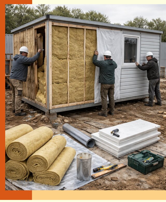 Утепление строительной бытовки под ключ в Арзамасе для любых условий