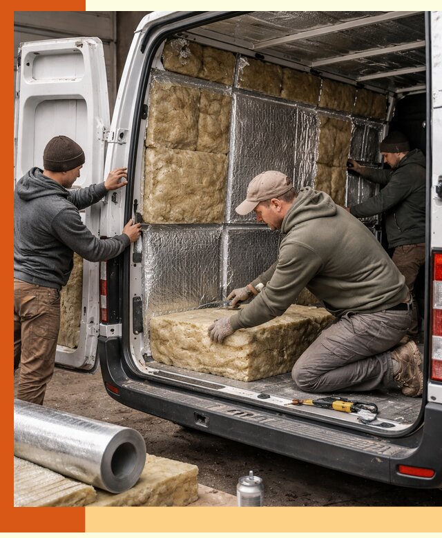 Утепление фургона в Арзамасе: профессиональная теплоизоляция и шумоизоляция