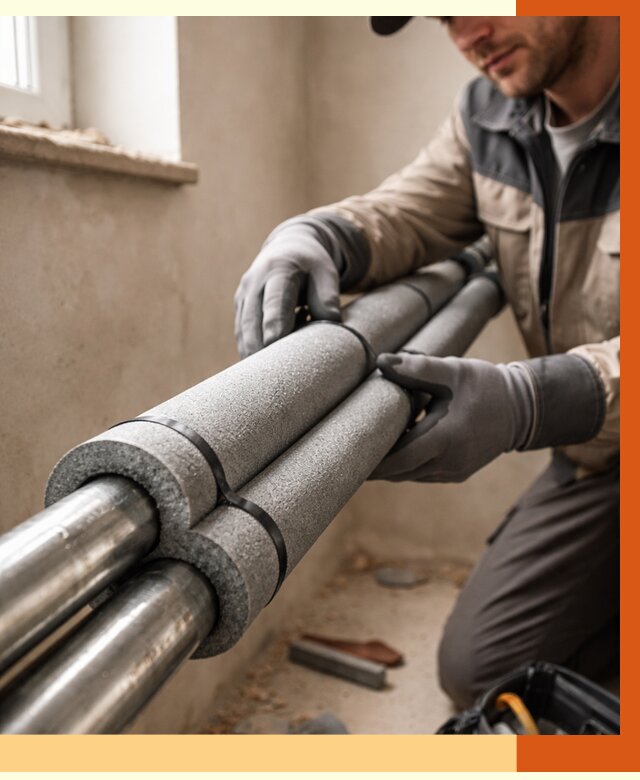 Утепление труб отопления в Арзамасе от 3095 руб. за м² — услуги под ключ | ТепломастерРзм