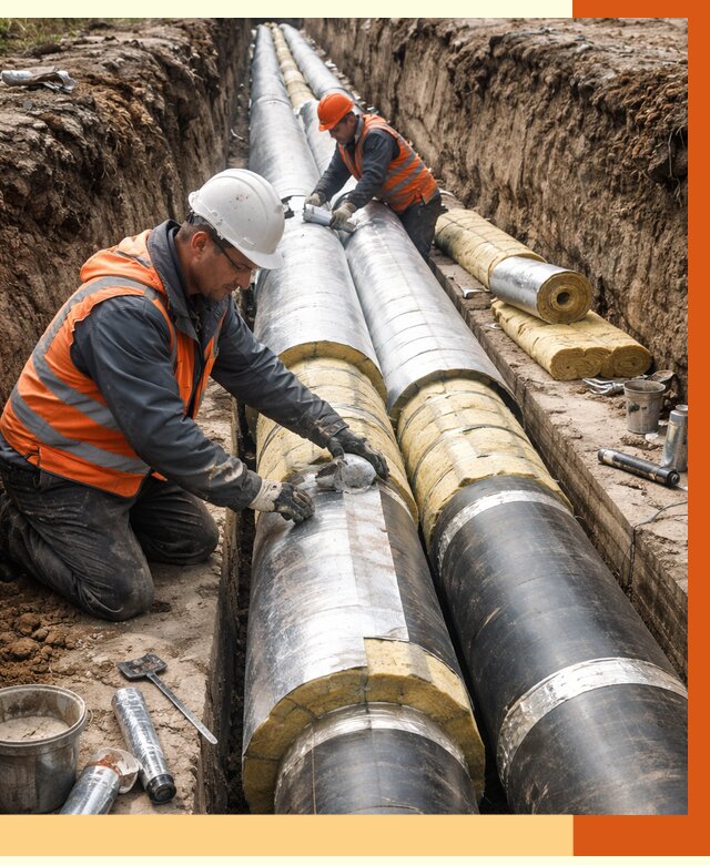 Утепление теплотрассы в Арзамасе от 4887 руб./м2 — ппу и комплексная изоляция | ТепломастерРзм