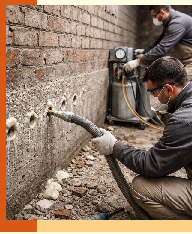 Заполнение колодцевой кладки ППУ в Арзамасе быстро и герметично