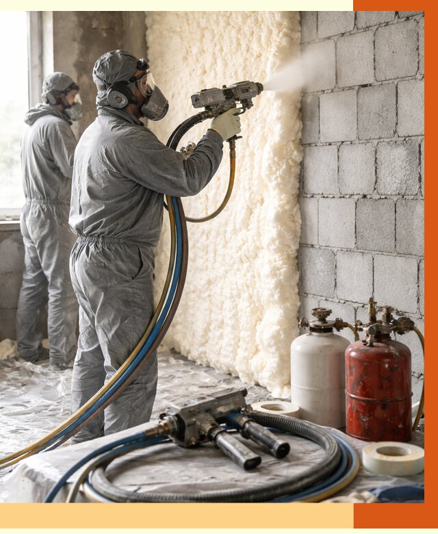 Утепление блочной стены ППУ в Арзамасе от 4616 руб./м² — ТепломастерРзм