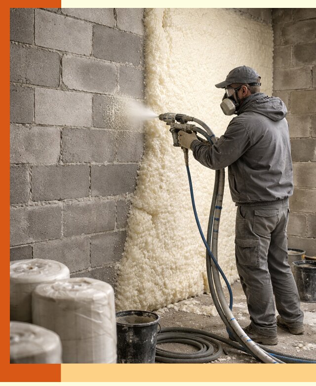 Утепление блочной стены ППУ в Арзамасе качественно и надёжно