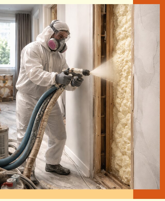 Межстеновое утепление ППУ в Арзамасе от 2987 руб/м2 — межстенное утепление под ключ | ТепломастерРзм