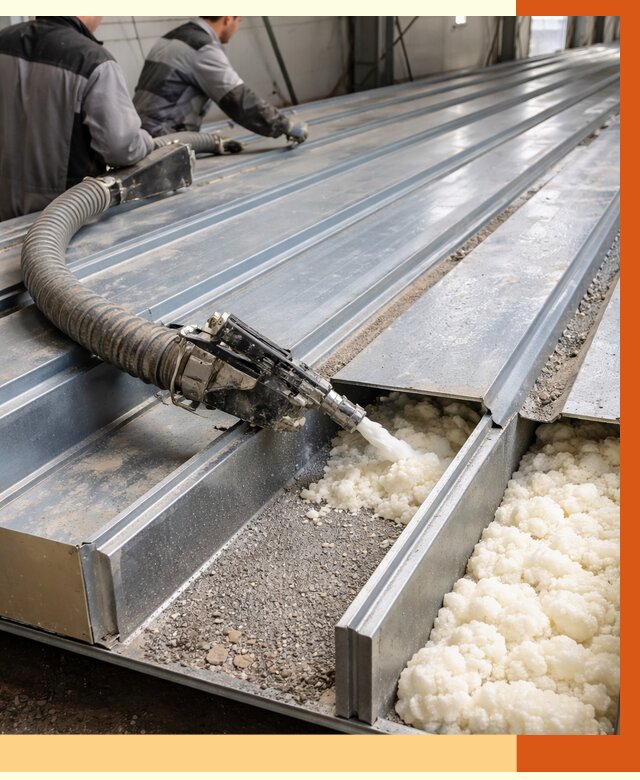 Заполнение пустот кровельных панелей в Арзамасе от 7820 руб. под ключ | ТепломастерРзм