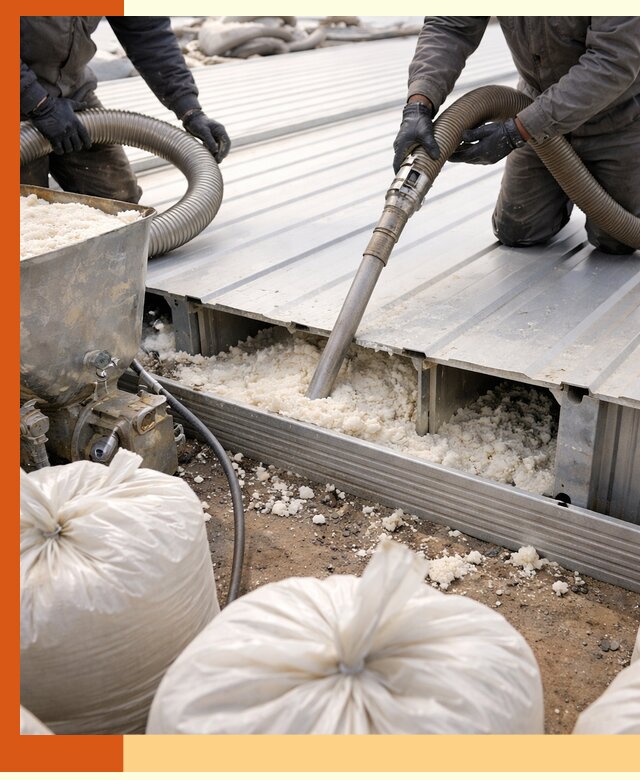 Заполнение пустот кровельных панелей пенными и мокрыми герметиками в Арзамасе