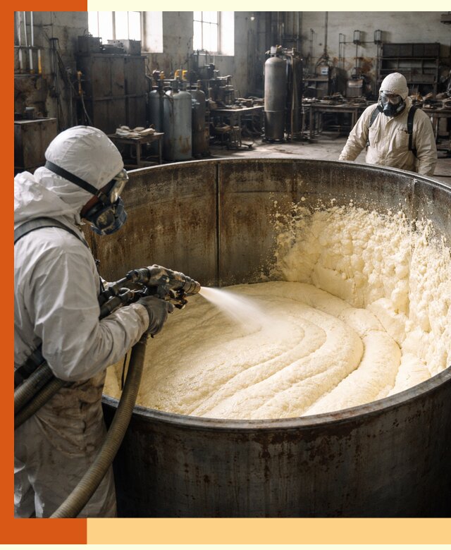 Заливка ппу в емкости с полной изоляцией и герметизацией в Арзамасе