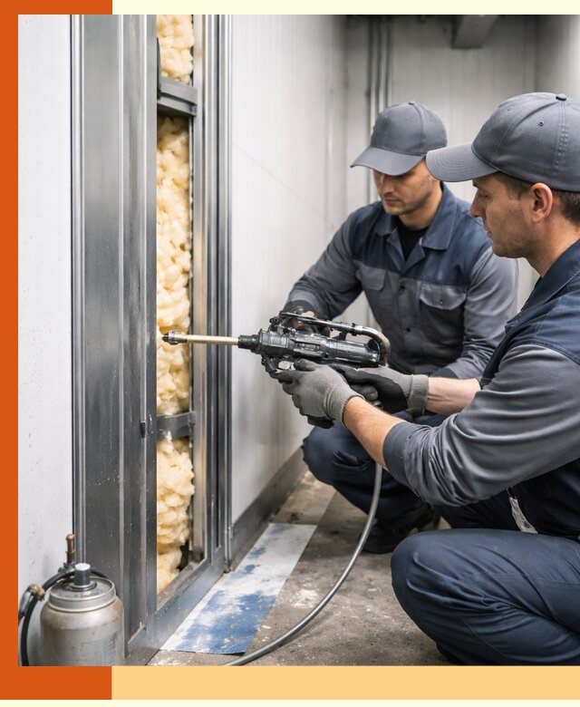 Заполнение пустот холодильных панелей в Арзамасе специализированной пеной