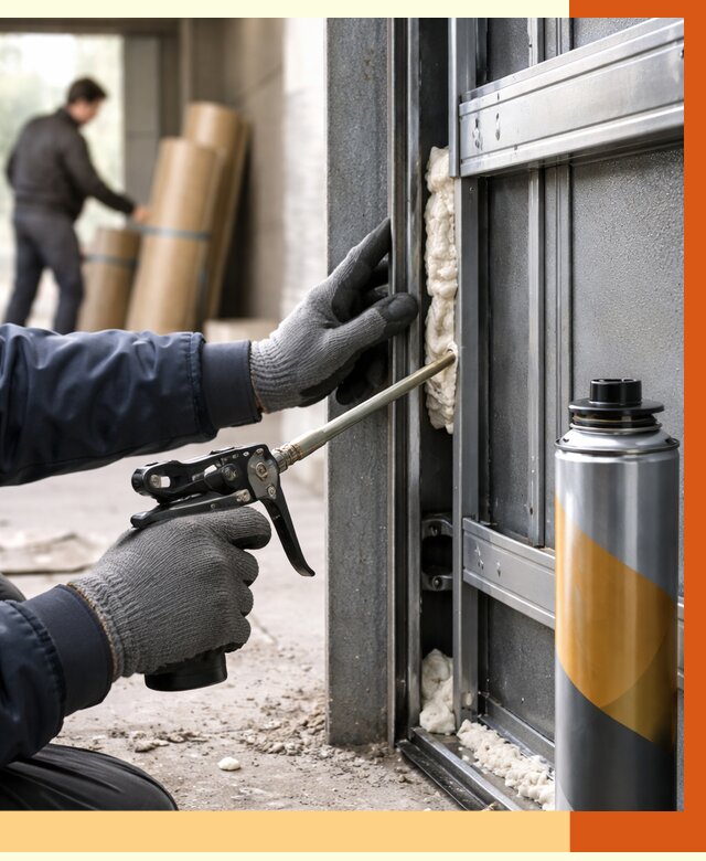 Заполнение пустот ворот в Арзамасе от 4887 руб. — заливка ППУ, утепление под ключ | ТепломастерРзм