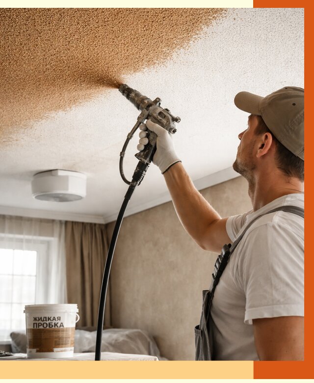 Утепление потолка жидкой пробкой в Арзамасе от 3801 руб. | ТепломастерРзм