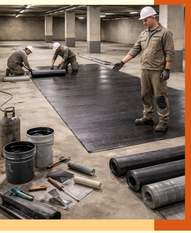 Гидроизоляция паркинга в Арзамасе от 1303 руб/м² — профессиональная защита | ТепломастерРзм