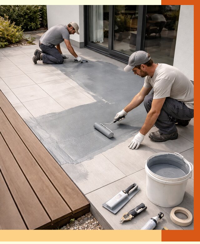 Гидроизоляция террасы в Арзамасе под ключ от 8146 руб./м² | ТепломастерРзм