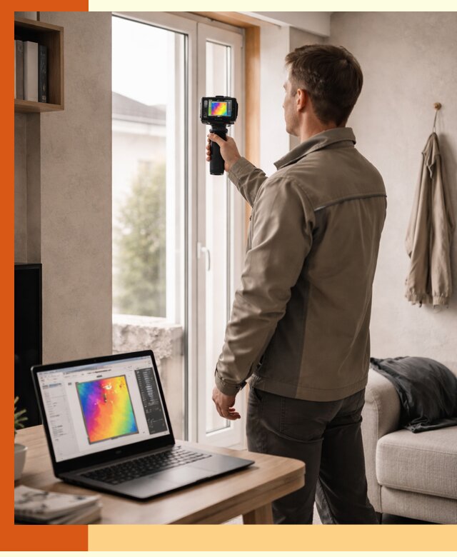 Тепловизионное обследование квартиры в Арзамасе для поиска утечек тепла