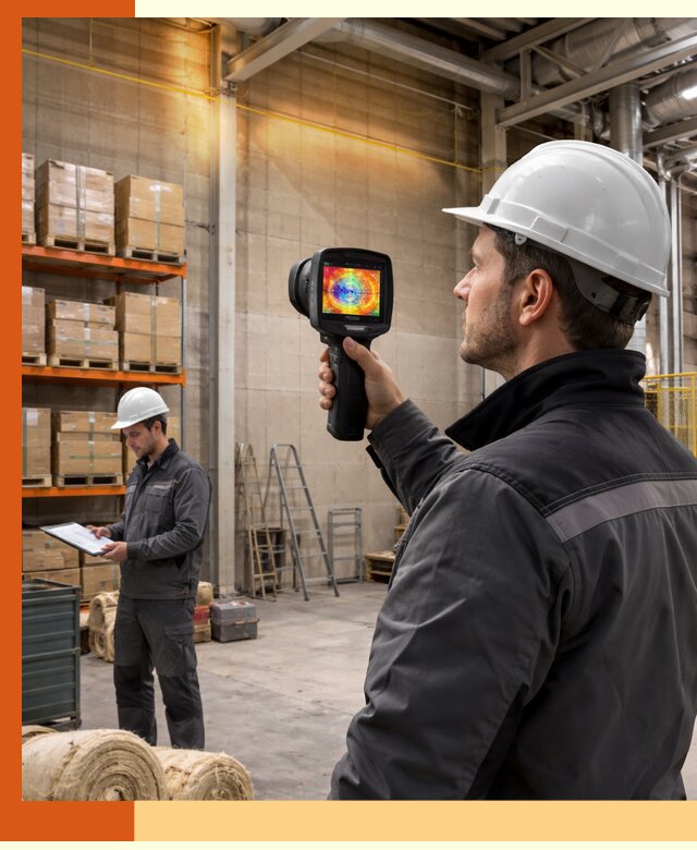 Тепловизионное обследование склада и выявление утечек в Арзамасе