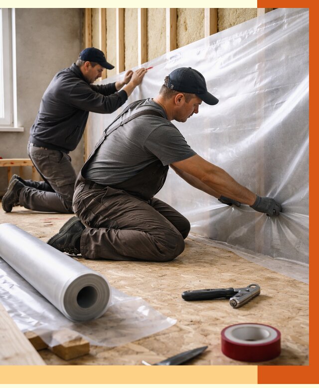 Монтаж пароизоляции в Арзамасе от 2715 руб. — установка и укладка под ключ | ТепломастерРзм