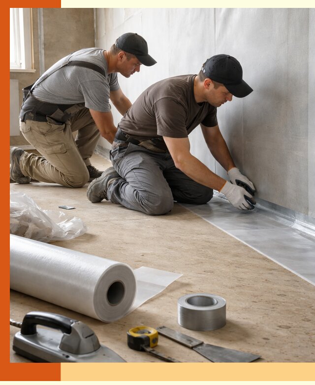 Монтаж пароизоляции для дома и помещений в Арзамасе