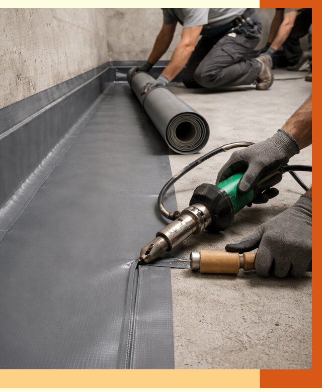 Монтаж гидроизоляционной мембраны в Арзамасе от 1081 руб/м2 | ТепломастерРзм
