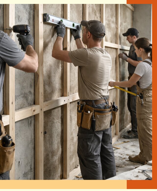 Монтаж обрешетки под утепление в Арзамасе от 1249 руб/м² | Заказать у ТепломастерРзм